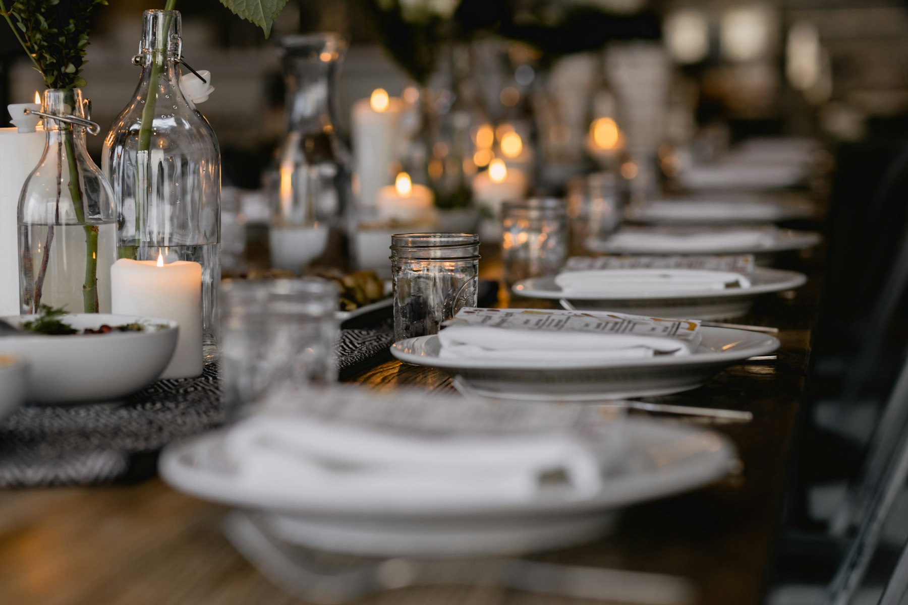 A table set for supper