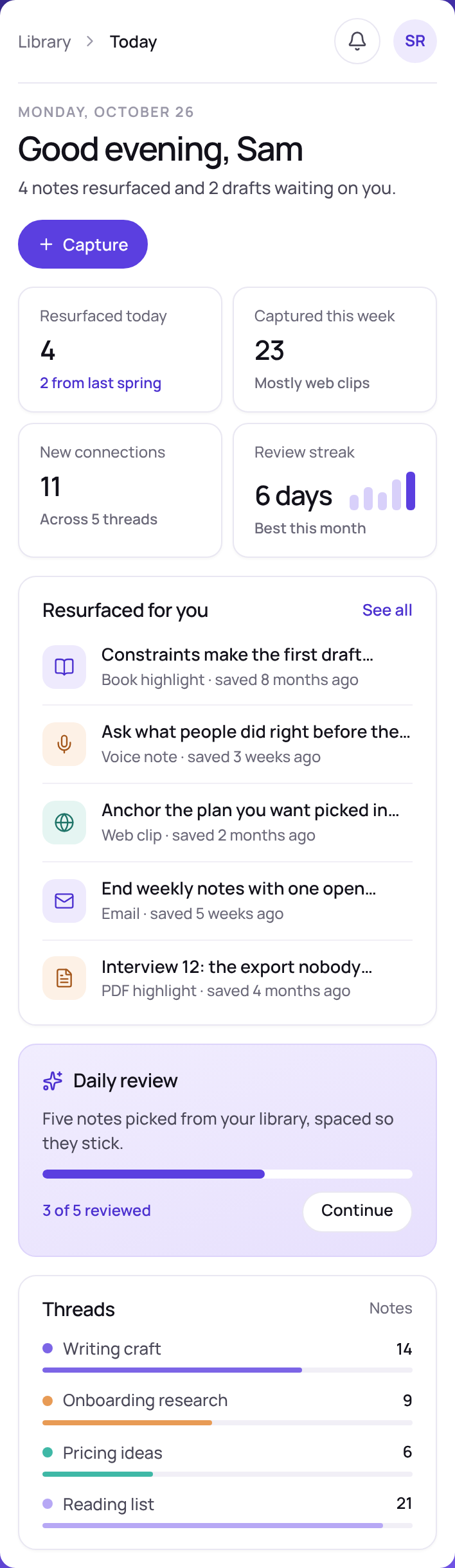 Lumen Today dashboard